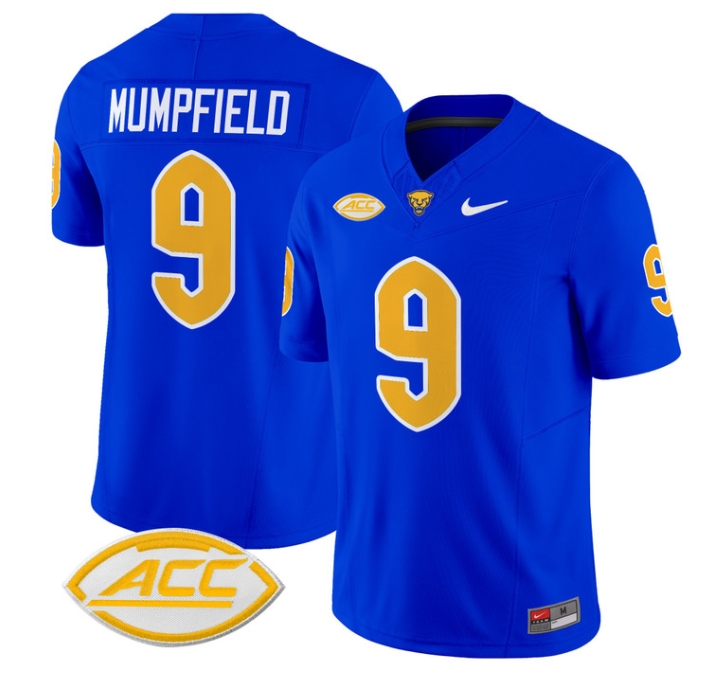 Pittsburgh Panthers 2024 Vapor Limited Football Jersey - All Stitched  ROYAL #9 KONATA MUMPFIELD