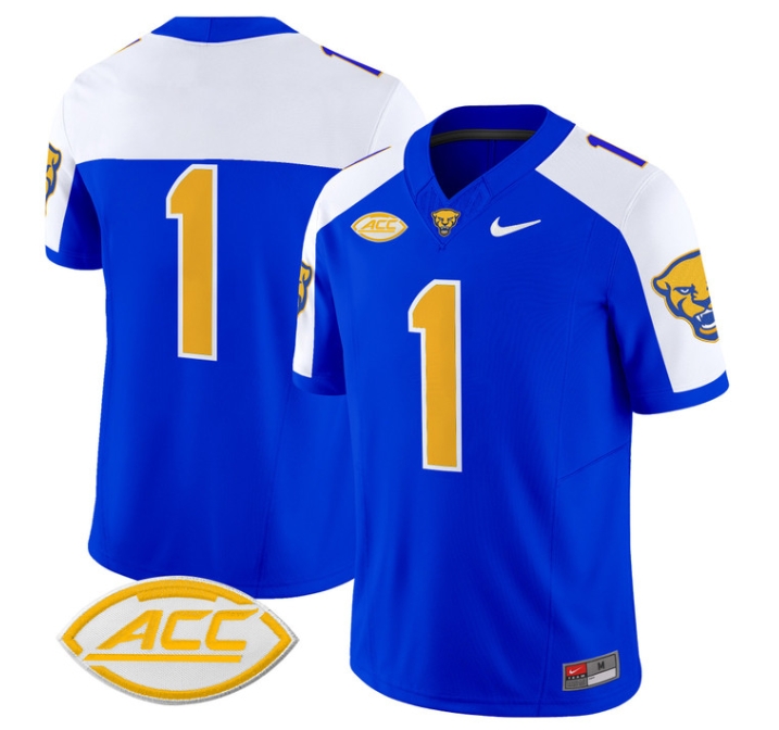 Pittsburgh Panthers 2024 Vapor Limited Football Jersey - All Stitched  ROYAL ALTERNATE #1 No Name
