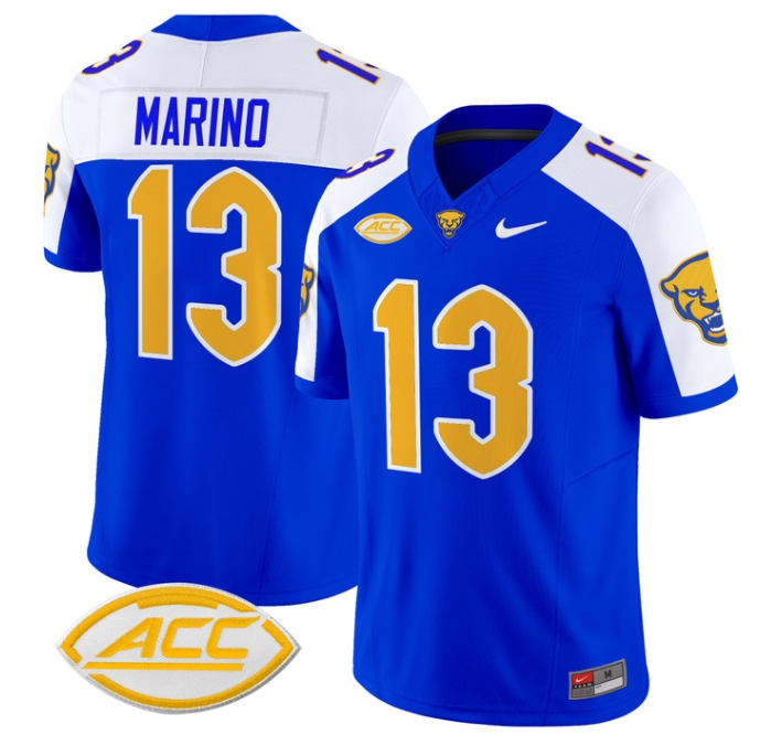 Pittsburgh Panthers 2024 Vapor Limited Football Jersey - All Stitched  ROYAL ALTERNATE #13 DAN MARINO