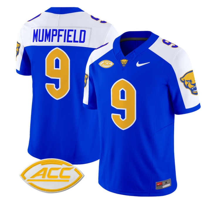 Pittsburgh Panthers 2024 Vapor Limited Football Jersey - All Stitched  ROYAL ALTERNATE #9 KONATA MUMPFIELD