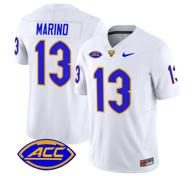 Pittsburgh Panthers 2024 Vapor Limited Football Jersey - All Stitched  WHITE #13 DAN MARINO