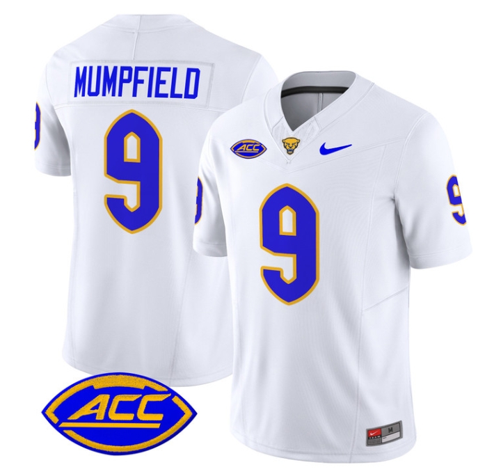 Pittsburgh Panthers 2024 Vapor Limited Football Jersey - All Stitched  WHITE #9 KONATA MUMPFIELD