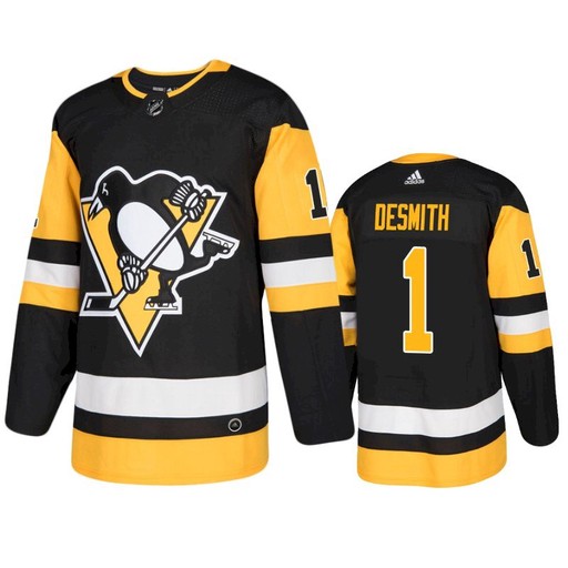 Pittsburgh Penguins #1 Casey DeSmith Black 2021 Jersey