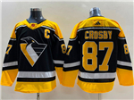 Pittsburgh Penguins #87 Sidney Crosby Black Reverse Retro 2.0 Jersey
