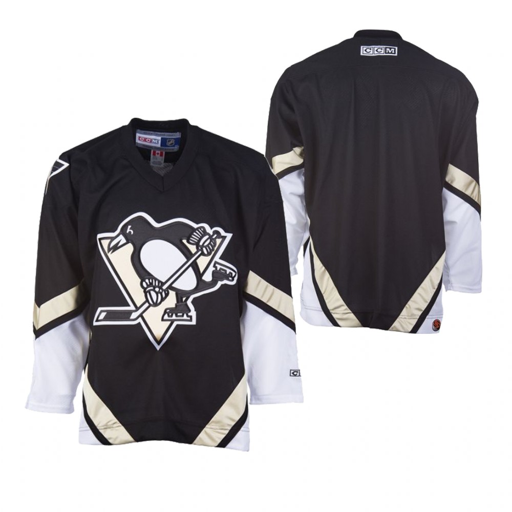 Pittsburgh Penguins Black Vintage 2003 Replica Hockey Jersey