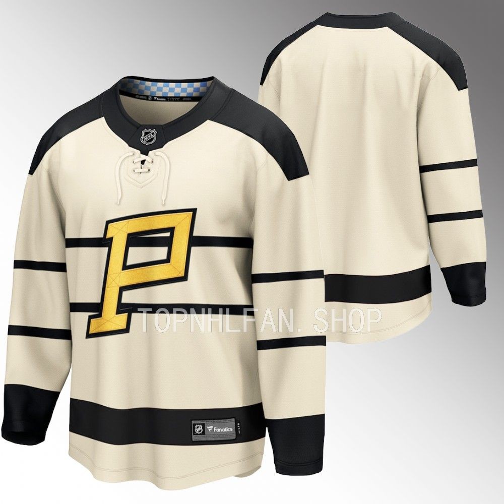 Pittsburgh Penguins Blank 2023 Winter Classic Cream Breakaway Jersey