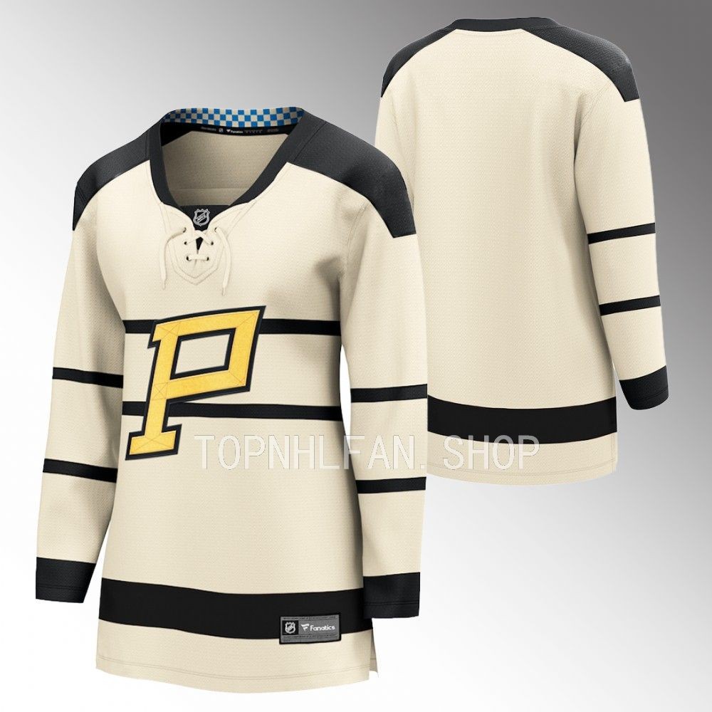 Pittsburgh Penguins Blank Women Cream 2023 Winter Classic Jersey