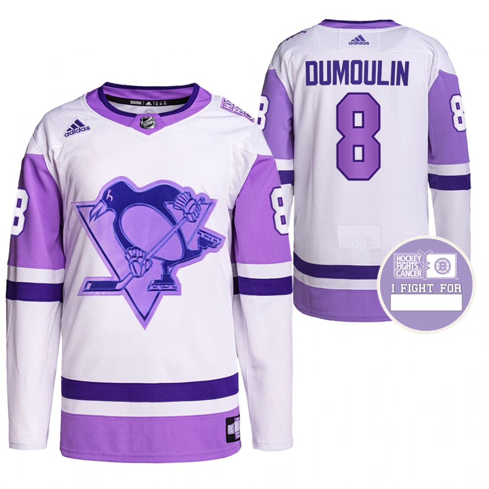 Pittsburgh Penguins Brian Dumoulin Hockey Fights Cancer White Purple Primegreen Authentic Jersey