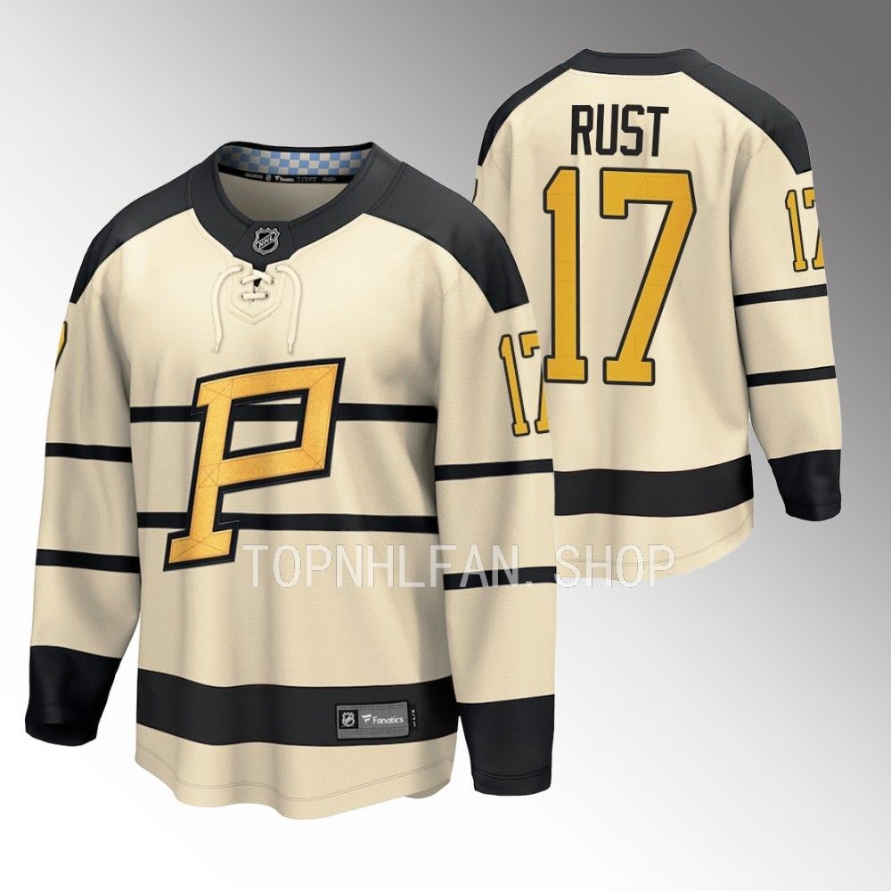 Pittsburgh Penguins Bryan Rust Cream 2023 Winter Classic Player Jersey