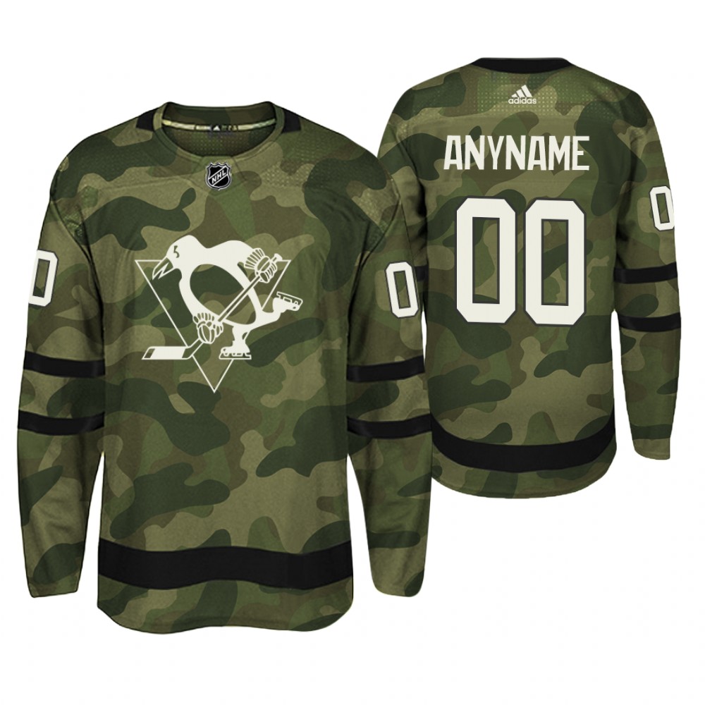 Pittsburgh Penguins Custom Camo Armed Special Forces Player Jersey