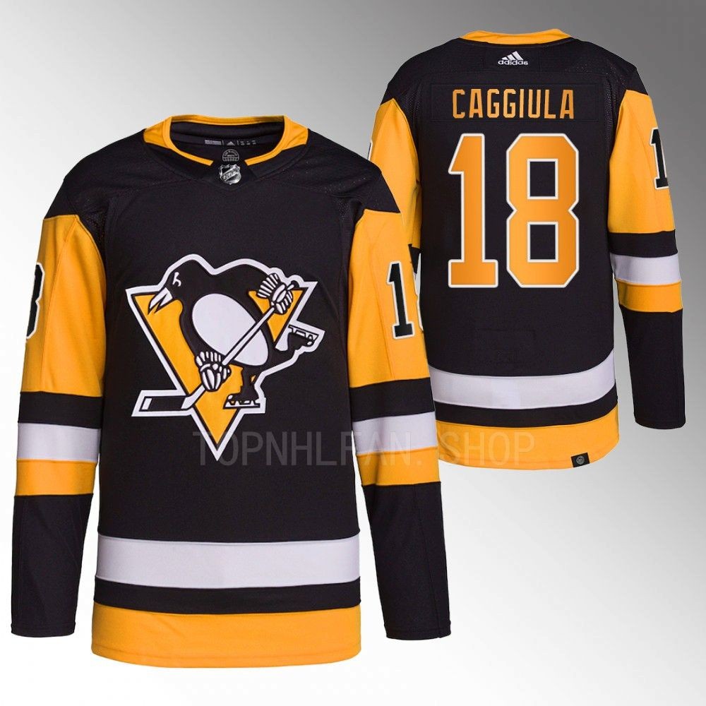 Pittsburgh Penguins Drake Caggiula Black Authentic Primegreen Home Jersey