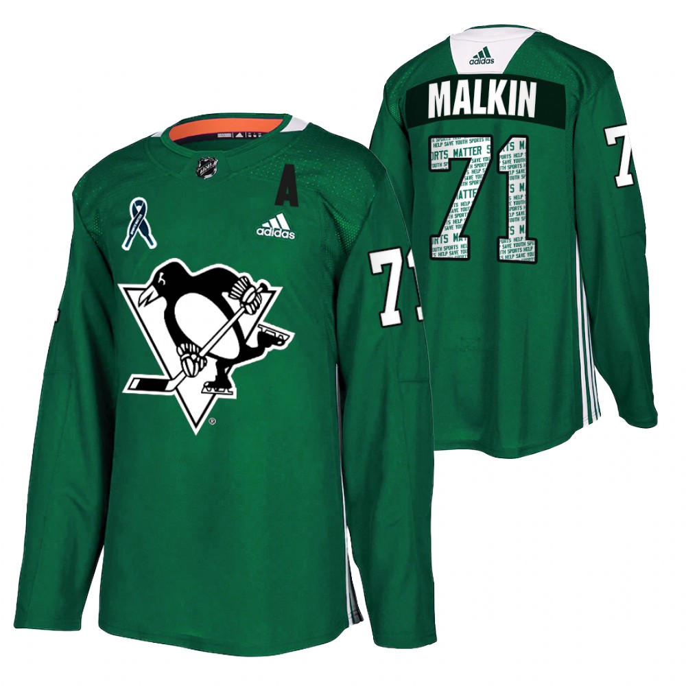 Pittsburgh Penguins Evgeni Malkin Green Sports Matter Special Jersey
