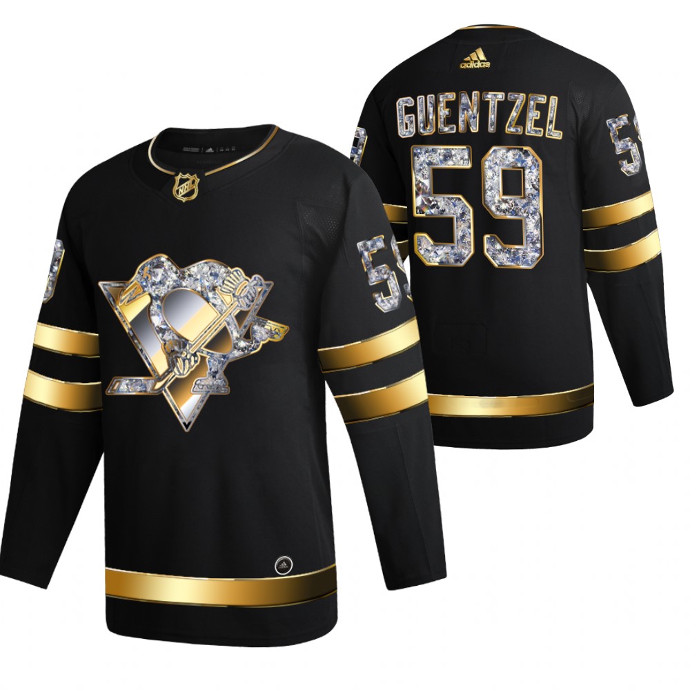 Pittsburgh Penguins Jake Guentzel Black 2022 Stanley Cup Playoffs Diamond Edition Jersey