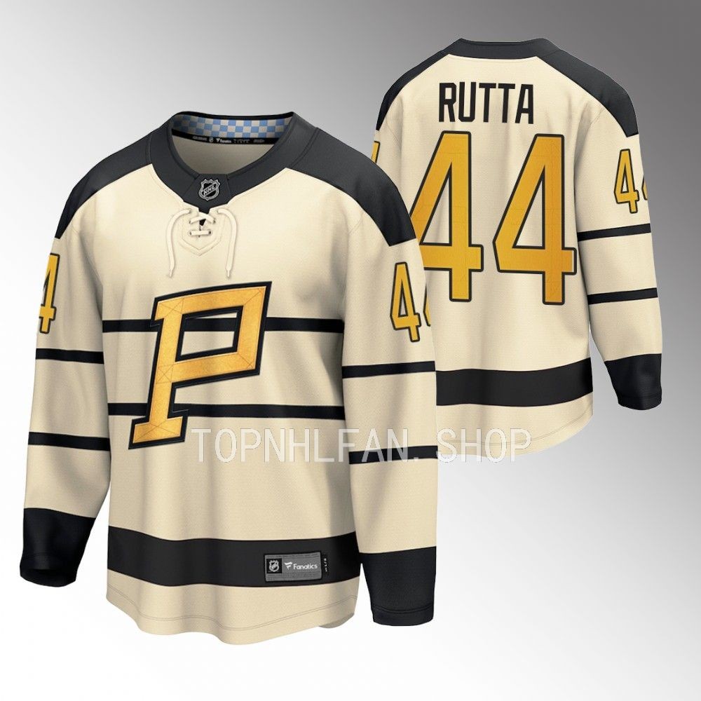 Pittsburgh Penguins Jan Rutta Cream 2023 Winter Classic Player Jersey