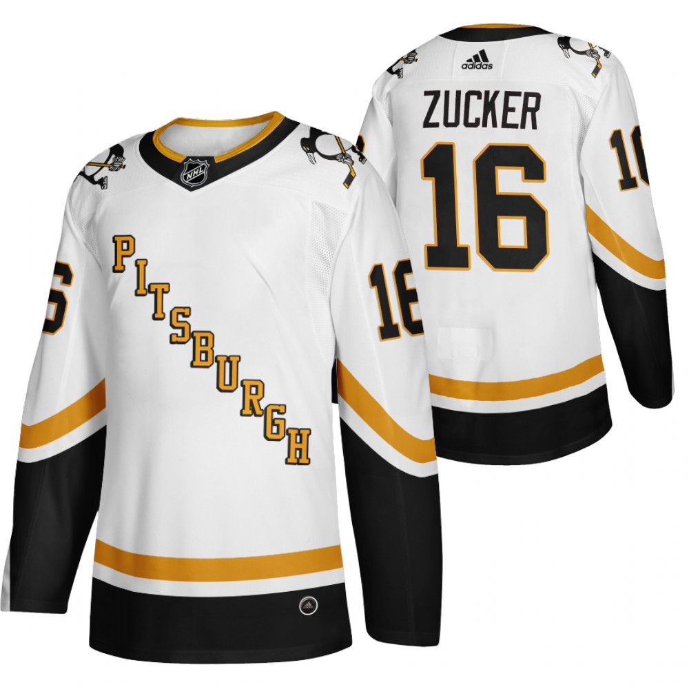 Pittsburgh Penguins Jason Zucker White 2020-21 Reverse Retro Fourth Authentic Jersey