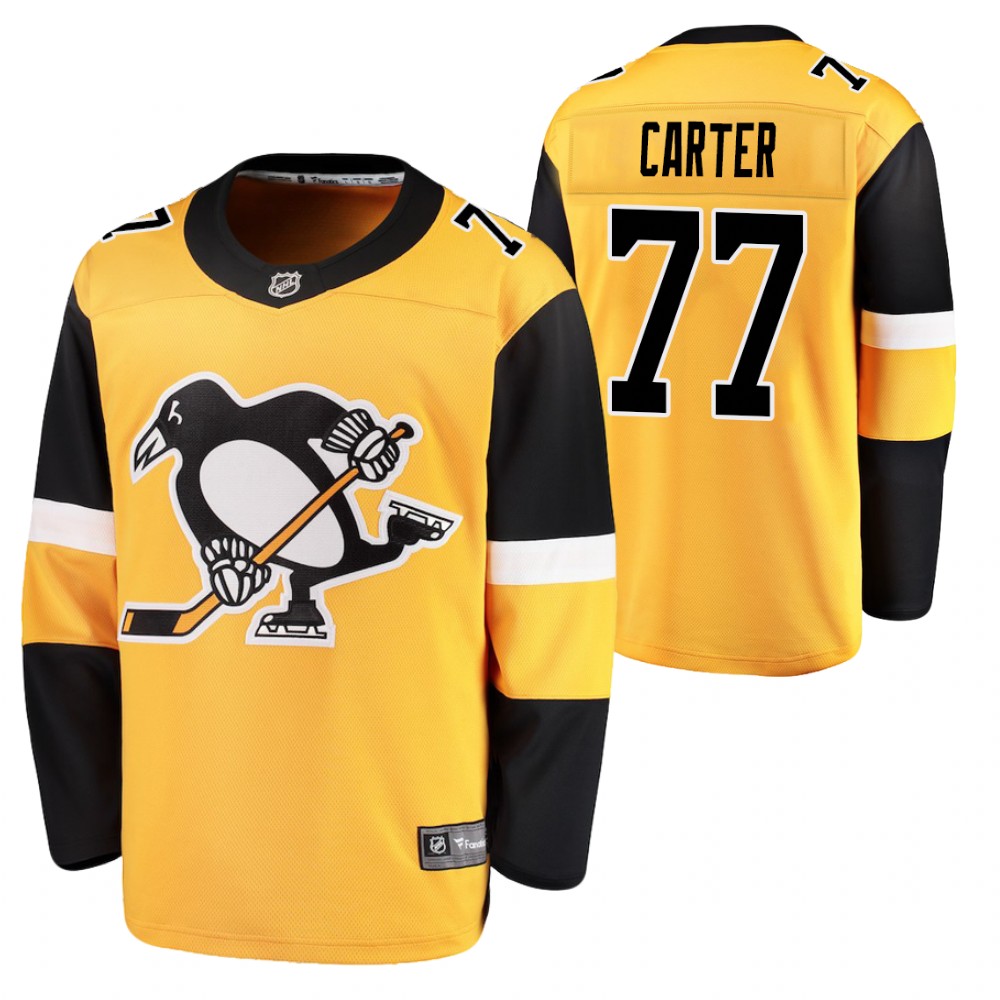 Pittsburgh Penguins Jeff Carter Gold Alternate 2021 Trade Jersey