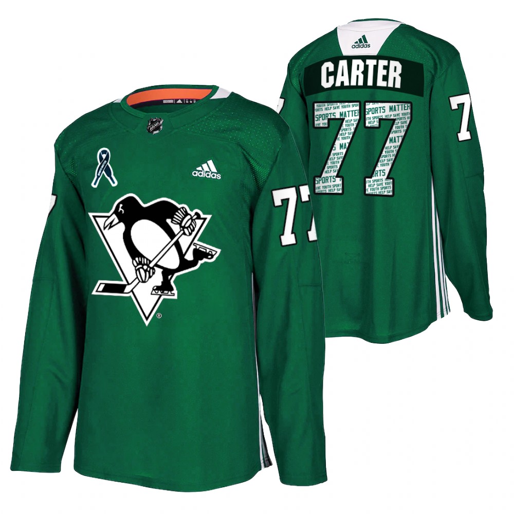 Pittsburgh Penguins Jeff Carter Green Sports Matter Special Jersey