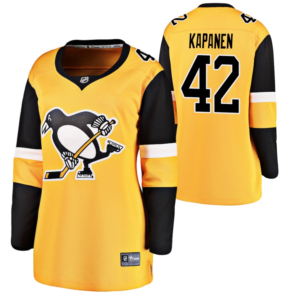 Pittsburgh Penguins Kasperi Kapanen Women Gold 2020-21 Alternate Jersey