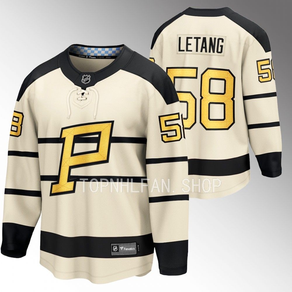 Pittsburgh Penguins Kris Letang 2023 Winter Classic Cream Player Jersey