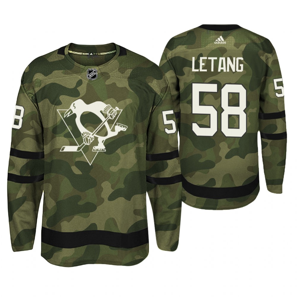 Pittsburgh Penguins Kris Letang Camo Armed Special Forces Player Jersey