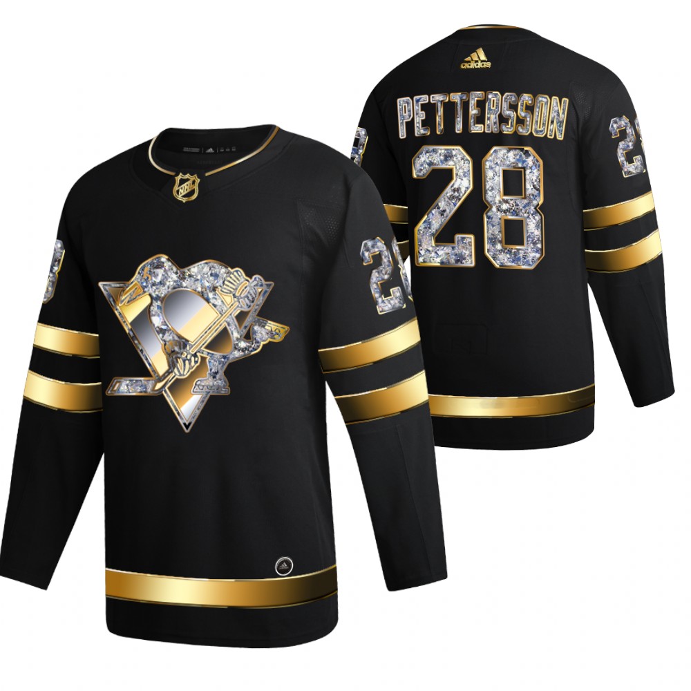 Pittsburgh Penguins Marcus Pettersson Black 2022 Stanley Cup Playoffs Diamond Edition Jersey