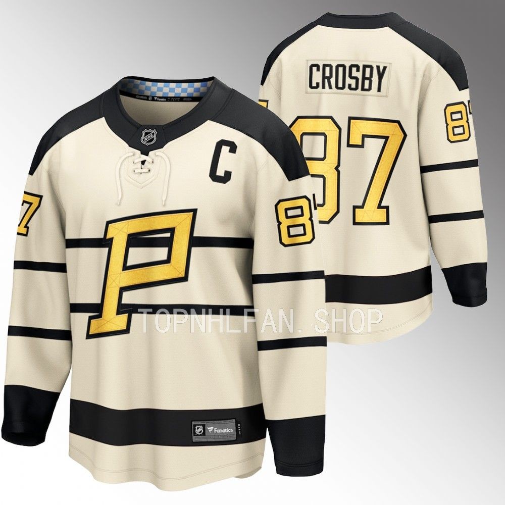 Pittsburgh Penguins Sidney Crosby 2023 Winter Classic Cream Player Jersey