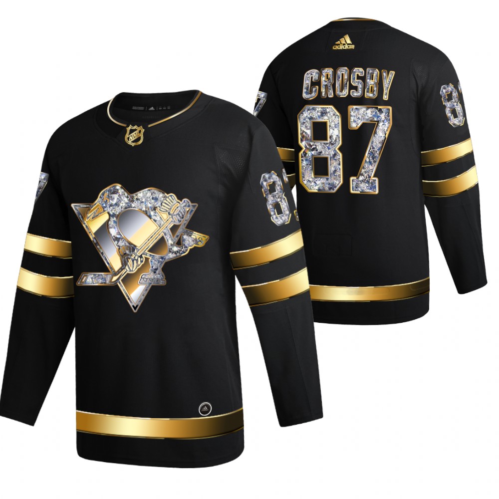 Pittsburgh Penguins Sidney Crosby Black 2022 Stanley Cup Playoffs Diamond Edition Jersey