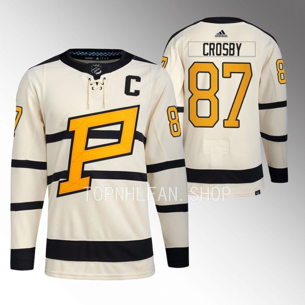 Pittsburgh Penguins Sidney Crosby Cream 2023 Winter Classic Primegreen Jersey