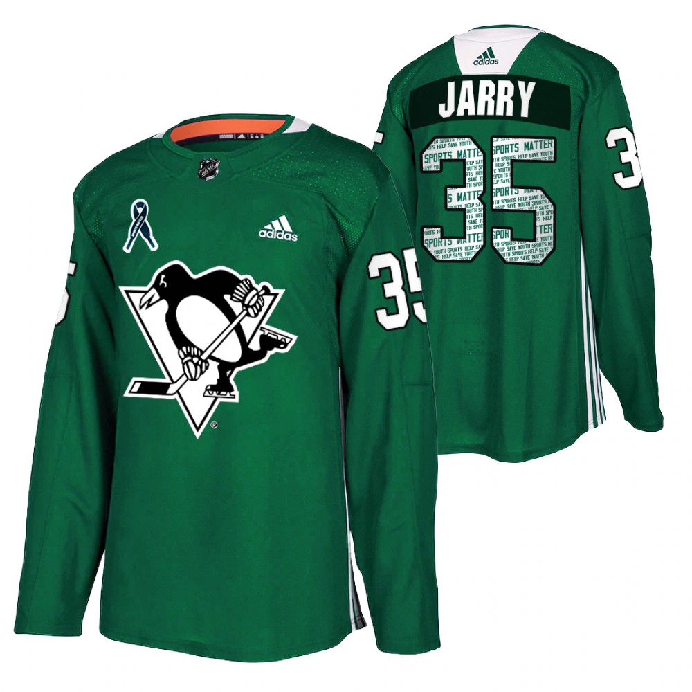 Pittsburgh Penguins Tristan Jarry Green Sports Matter Special Jersey
