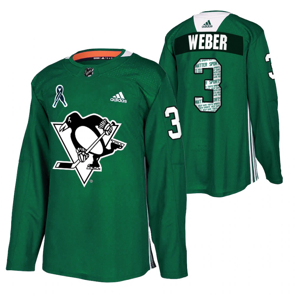 Pittsburgh Penguins Yannick Weber Green Sports Matter Special Jersey