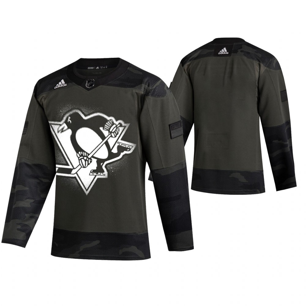 Pittsburgh Penguins hockey Camo 2019 Veterans Day Jersey