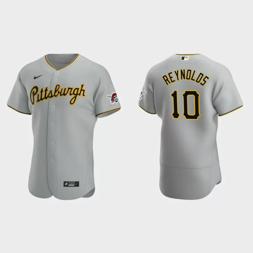 Pittsburgh Pirates #10 Bryan Reynolds Gray Authentic Road Jersey