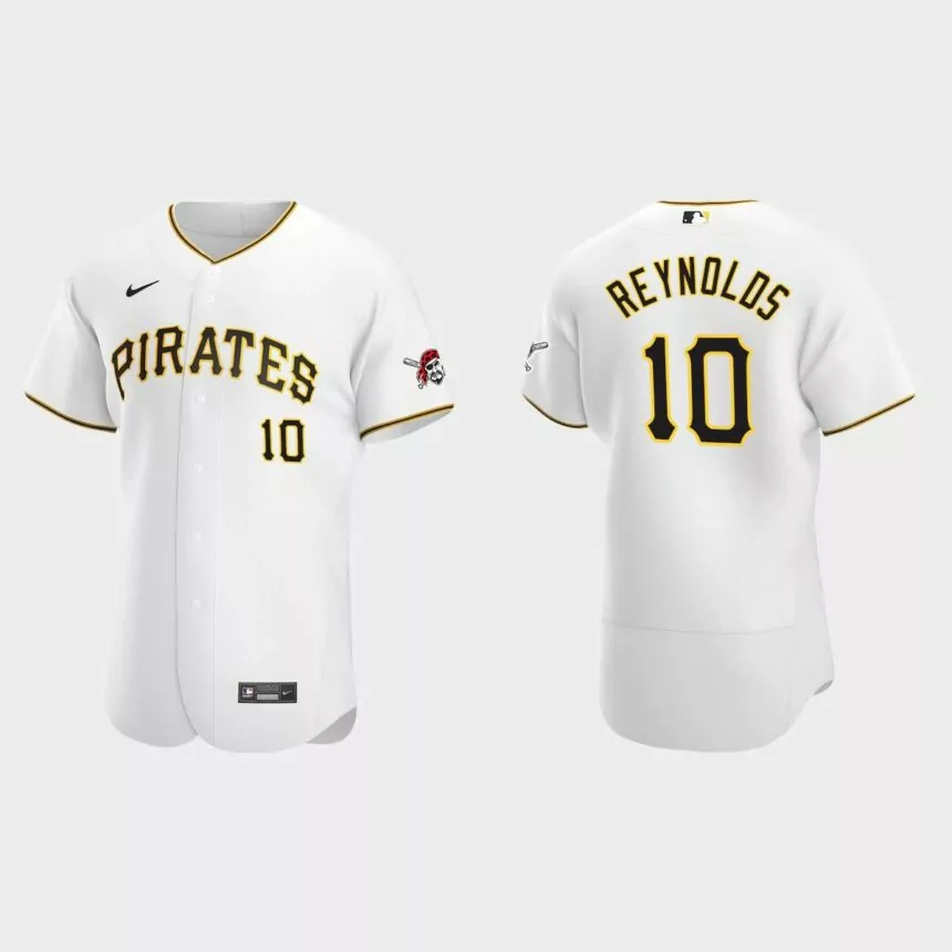 Pittsburgh Pirates #10 Bryan Reynolds White Authentic 2020 Home Jersey
