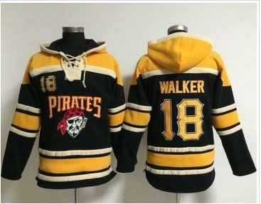 Pittsburgh Pirates #18 Neil Walker Black Sawyer Hooded Sweatshirt MLB Hoodie