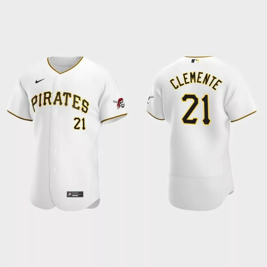 Pittsburgh Pirates #21 Roberto Clemente White Authentic 2020 Home Jersey