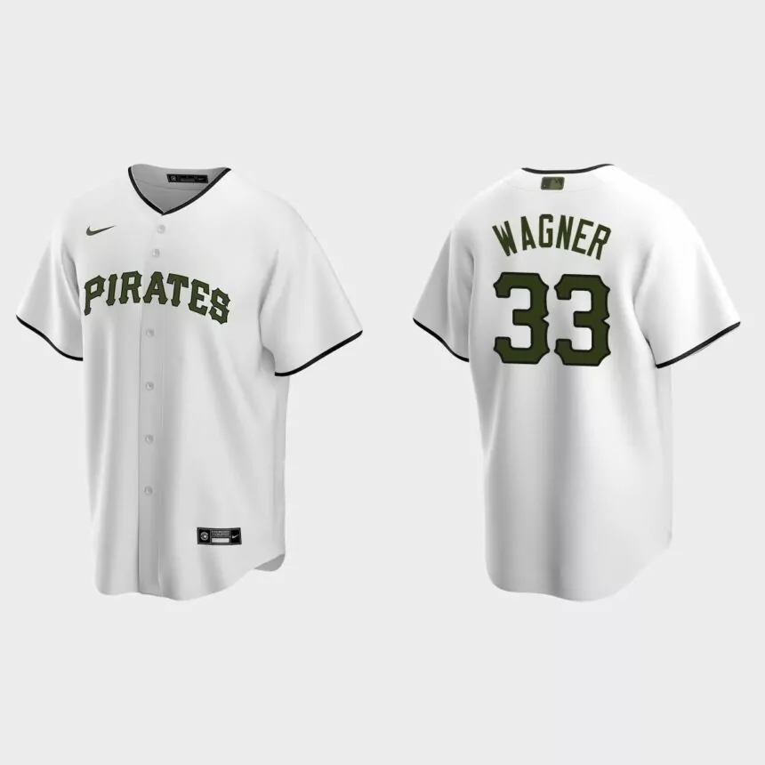 Pittsburgh Pirates #33 Honus Wagner Nike Replica Alternate Jersey – White