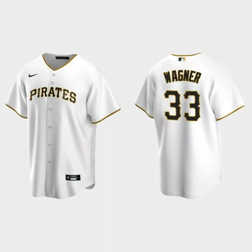 Pittsburgh Pirates #33 Honus Wagner Nike Replica Home Jersey – White