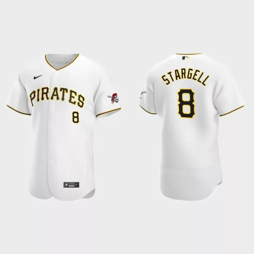 Pittsburgh Pirates #8 Willie Stargell White Authentic 2020 Home Jersey