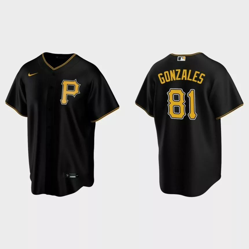 Pittsburgh Pirates #81 Nick Gonzales Replica Home Jersey – White