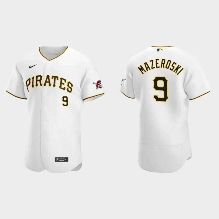 Pittsburgh Pirates #9 Bill Mazeroski White Authentic 2020 Home Jersey