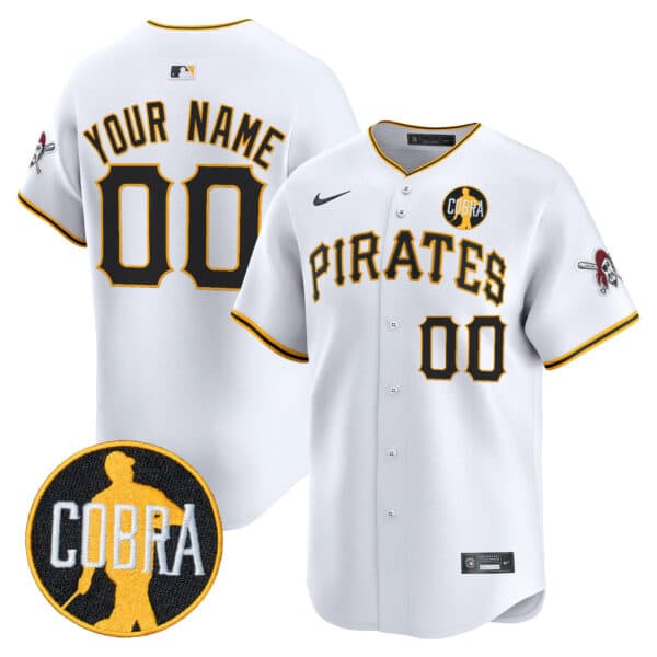 Pittsburgh Pirates ‘Dave Parker Cobra Patch’ Vapor Premier Limited Custom Jersey  – All Stitched
