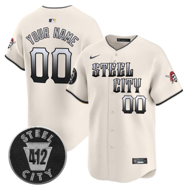 Pittsburgh Pirates 412 Patch Vapor Premier Limited Custom Jersey V8   – All Stitched