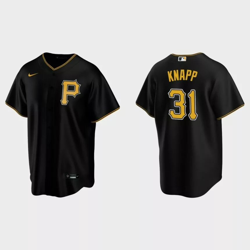 Pittsburgh Pirates Andrew Knapp Replica Alternate Jersey – Black