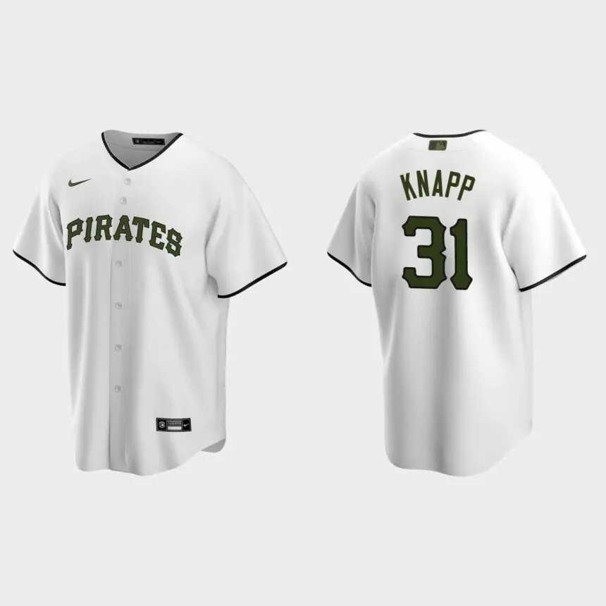 Pittsburgh Pirates Andrew Knapp Replica Alternate Jersey – White