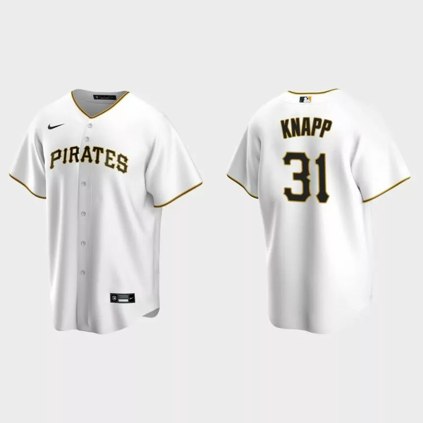 Pittsburgh Pirates Andrew Knapp Replica Home Jersey – White