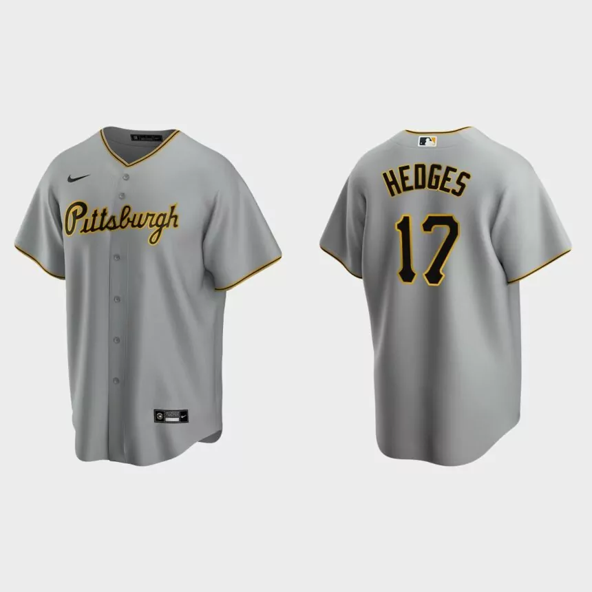 Pittsburgh Pirates Austin Hedges Replica Road Jersey – Gray