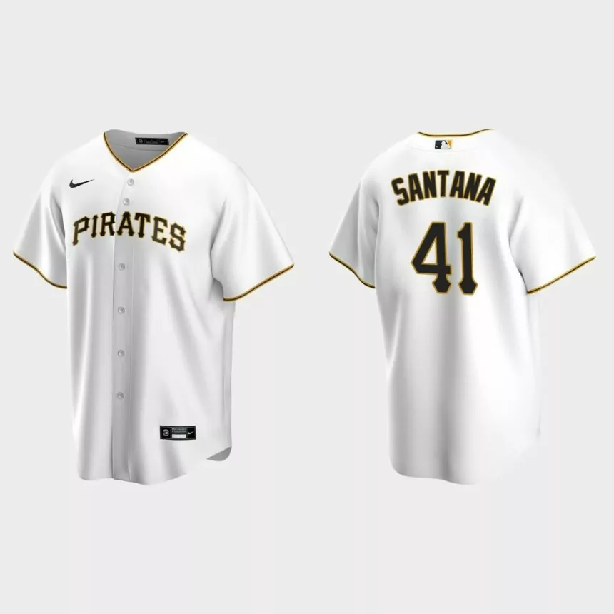 Pittsburgh Pirates Carlos Santana Replica Home Jersey – White
