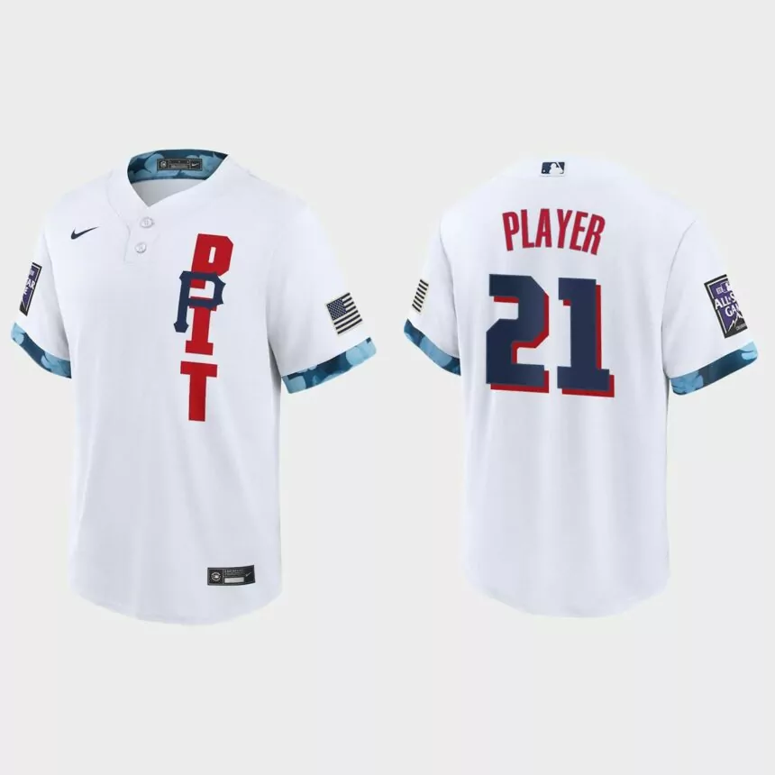 Pittsburgh Pirates Custom 2021 MLB All-Star Game Replica Jersey – White