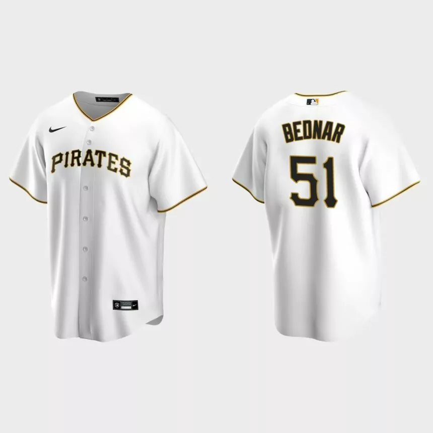 Pittsburgh Pirates David Bednar Replica Home Jersey – White