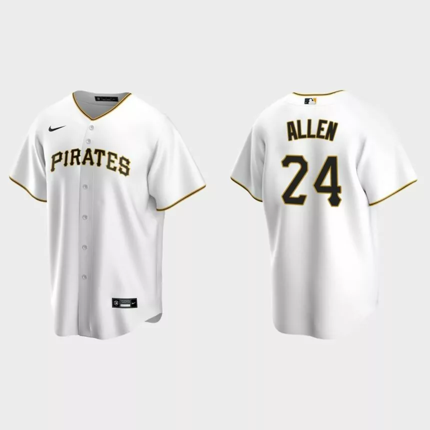Pittsburgh Pirates Greg Allen Replica Home Jersey – White